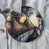 Badge Rond 15,2 Cm Le destin hurlant de la vie (En situation)