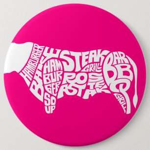 Badge Rond 15,2 Cm Le diagramme du mangeur de boeuf