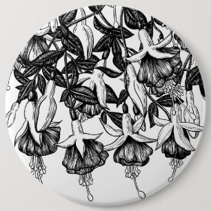 Badge Rond 15,2 Cm Le jardin Fuchsia