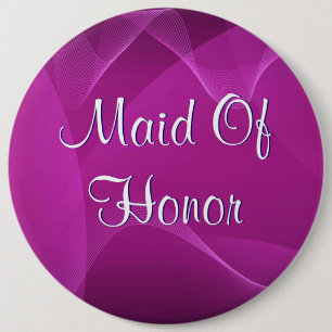 Badge Rond 15,2 Cm Le pourpre ondule la domestique de l'honneur