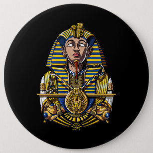 Badge Rond 15,2 Cm Le Roi égyptien Tut de Tutankhamun de pharaon
