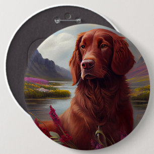Badge Rond 15,2 Cm Le rouge irlandais sur une pagaie : une aventure P