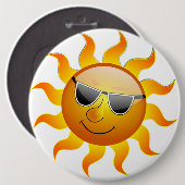 BADGE ROND 15,2 CM LE SOLEIL DU COOL (Devant & derrière)