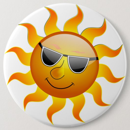 BADGE ROND 15,2 CM LE SOLEIL DU COOL (Devant)