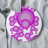 Badge Rond 15,2 Cm Le style années 70 Violet (En situation)