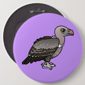 Badge Rond 15,2 Cm Le vautour de Rueppell (Devant & derrière)