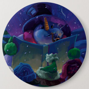 Badge Rond 15,2 Cm Lecture hivernale