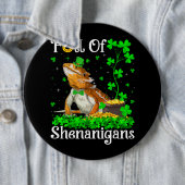 Badge Rond 15,2 Cm Leprechaun Shamrock Leaf Porté Dragon St. Patric (En situation)
