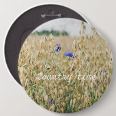 Badge Rond 15,2 Cm Les champs d'été ensoleillés (Devant & derrière)