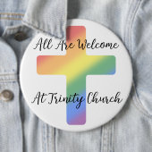 Badge Rond 15,2 Cm Les chrétiens LGBT qui soutiennent tous sont les b (En situation)