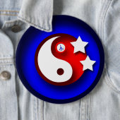 Badge Rond 15,2 Cm LES Etats-Unis (En situation)