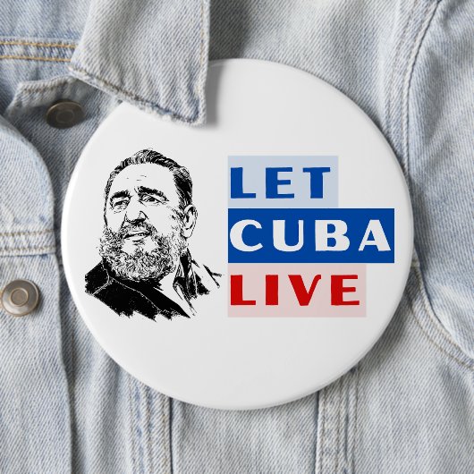 Badge Rond 15,2 Cm Let Cuba Live (En situation)