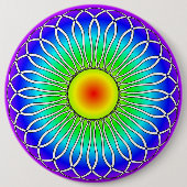 Badge Rond 15,2 Cm Levée Abstraite (Devant)