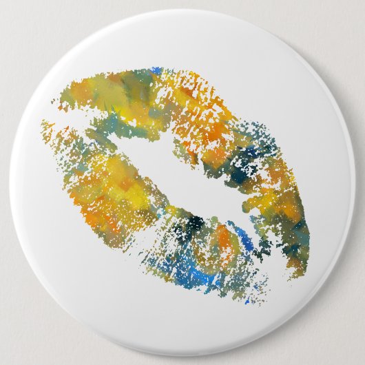 Badge Rond 15,2 Cm Lèvres élégantes #7 (Devant)