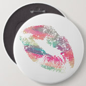 Badge Rond 15,2 Cm Lèvres Stylées #9 (Devant & derrière)