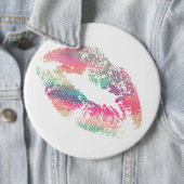 Badge Rond 15,2 Cm Lèvres Stylées #9 (En situation)