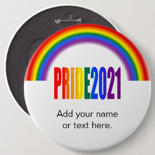 Badge Rond 15,2 Cm LGBT Rainbow LGBTQ Gay pride 2021