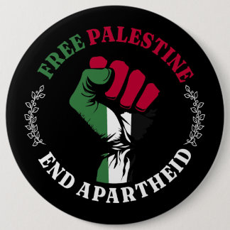 Badge Rond 15,2 Cm Libérer la Palestine mettre fin à l'apartheid III