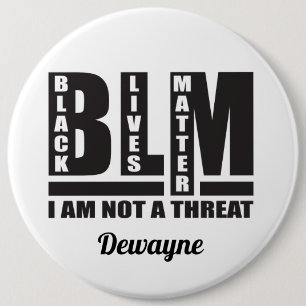 Badge Rond 15,2 Cm L'importance des vies noires personnalisées