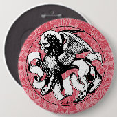 Badge Rond 15,2 Cm Lion ailé Saint-Marc du XVe siècle (Devant & derrière)