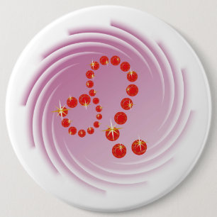 Badge Rond 15,2 Cm Lion du 23 juillet au 22 août