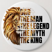 Badge Rond 15,2 Cm Lion fête des pères (Devant)
