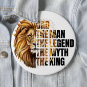 Badge Rond 15,2 Cm Lion fête des pères (En situation)