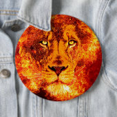 Badge Rond 15,2 Cm Lion flamand de Judah (En situation)