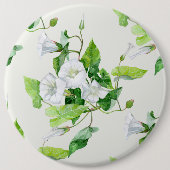 Badge Rond 15,2 Cm Liseron fleur blanche (Devant)