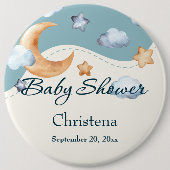 Badge Rond 15,2 Cm Little Wonders Future Maman Céleste (Devant)