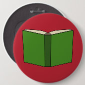 Badge Rond 15,2 Cm Livre vert de dessin (Devant & derrière)