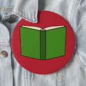 Badge Rond 15,2 Cm Livre vert de dessin (En situation)
