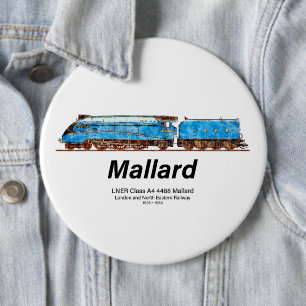 Badge Rond 15,2 Cm LNER Classe A4 4468 Mallard - Loco à vapeur la plu