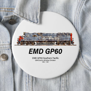 Badge Rond 15,2 Cm Locomotive diesel EMD GP60 du Pacifique Sud