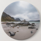 Badge Rond 15,2 Cm Lofoten Ramberg Beach (Devant)