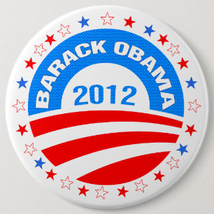 Badge Rond 15,2 Cm Logo de Barack Obama 2012 - Texture Motif diamant