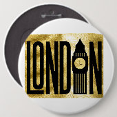 BADGE ROND 15,2 CM LONDRES (Devant & derrière)