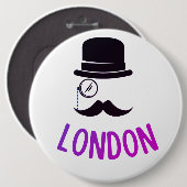 BADGE ROND 15,2 CM LONDRES (Devant & derrière)