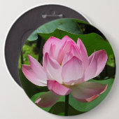 Badge Rond 15,2 Cm Lotus Bloom rose (Devant & derrière)