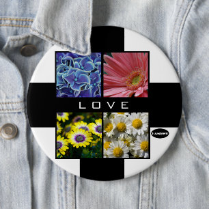 Badge Rond 15,2 Cm LOVE Button with Room for 4 Photos HAMbyWG