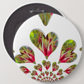 Badge Rond 15,2 Cm Lovely Hearts Humanitarian Day Le monde a besoin d (Devant & derrière)