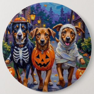 Badge Rond 15,2 Cm Lundehund norvégien Halloween Trick-or-Treating