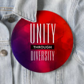 Badge Rond 15,2 Cm L'unité stylisée par la diversité (En situation)