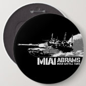 Badge Rond 15,2 Cm M1 Abrams (Devant & derrière)