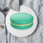 Badge Rond 15,2 Cm Macaron vert (En situation)