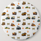 Badge Rond 15,2 Cm Machinerie de construction (Devant)