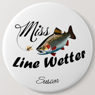 Badge Rond 15,2 Cm Mademoiselle Line Wetter Rainbow Trout
