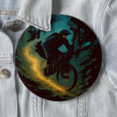 Badge Rond 15,2 Cm Magical Mountain Venture Trail Scene (En situation)