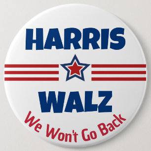 Badge Rond 15,2 Cm Magnet de campagne Harris Walz