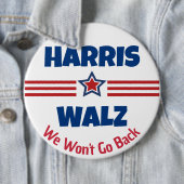 Badge Rond 15,2 Cm Magnet de campagne Harris Walz (En situation)